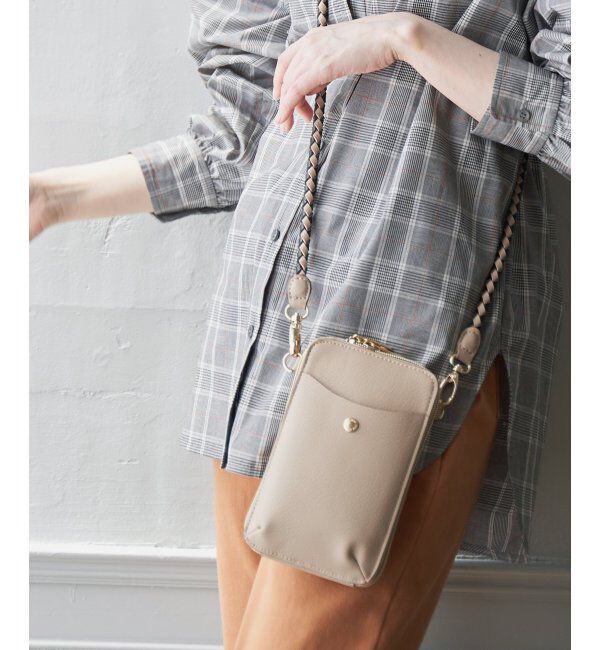 ikka「ＰＵスマフォショルダー」|その他|ベージュ