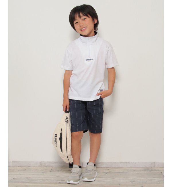 ikka kids「襟配色ハーフZIPT（120~160cm）」|Tシャツ・カットソー|