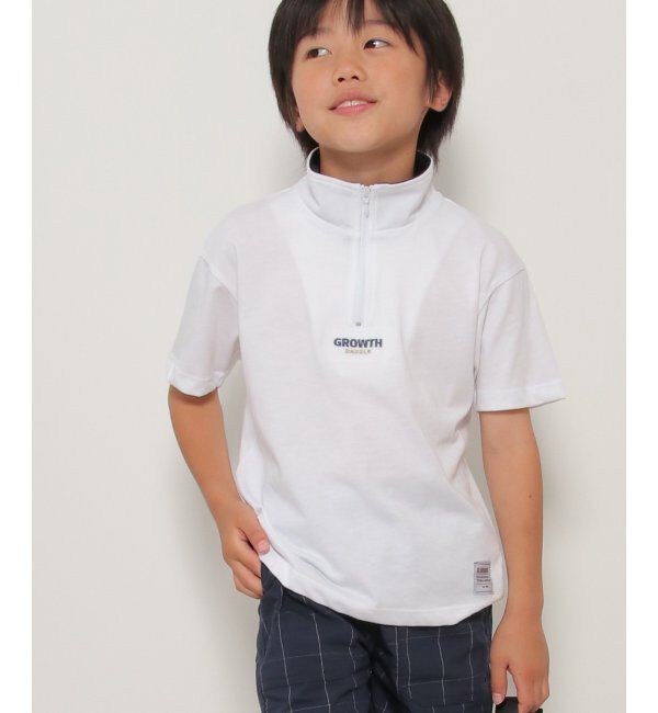 ikka kids「襟配色ハーフZIPT（120~160cm）」|Tシャツ・カットソー|