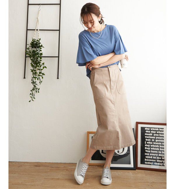 ikka「【接触冷感】さらひやフレア袖カットソー」|その他|