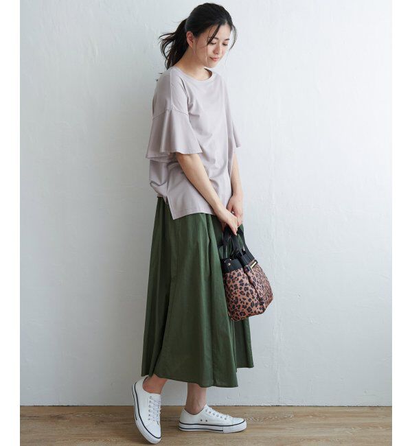 ikka「【接触冷感】さらひやフレア袖カットソー」|その他|