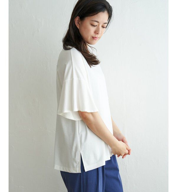 ikka「【接触冷感】さらひやフレア袖カットソー」|その他|