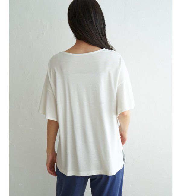 ikka「【接触冷感】さらひやフレア袖カットソー」|その他|