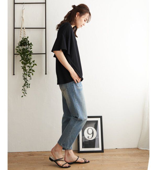 ikka「【接触冷感】さらひやフレア袖カットソー」|その他|