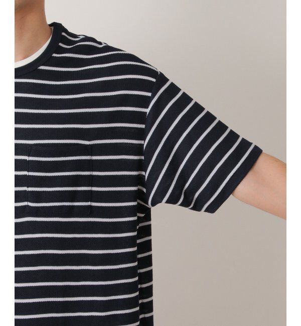 ikka「【2点セット】ワッフルボーダーTインナーセット」|Tシャツ・カットソー|