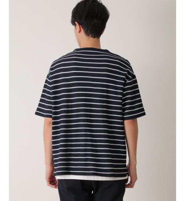 ikka「【2点セット】ワッフルボーダーTインナーセット」|Tシャツ・カットソー|