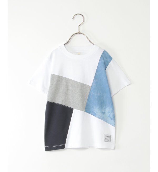 ikka kids「ブリーチデニムブロックスＴ」|Tシャツ・カットソー|ホワイト