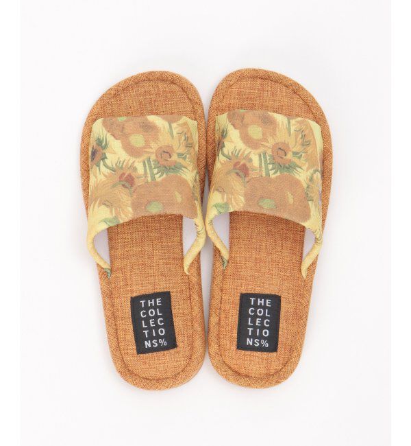 TOKYO DESIGN CHANNEL「絵画プリントゴッホスリッパ」|ルームシューズ|イエロー