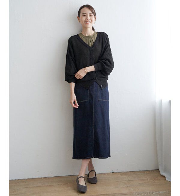 ikka「Vネックラメニットカーディガン」|その他|