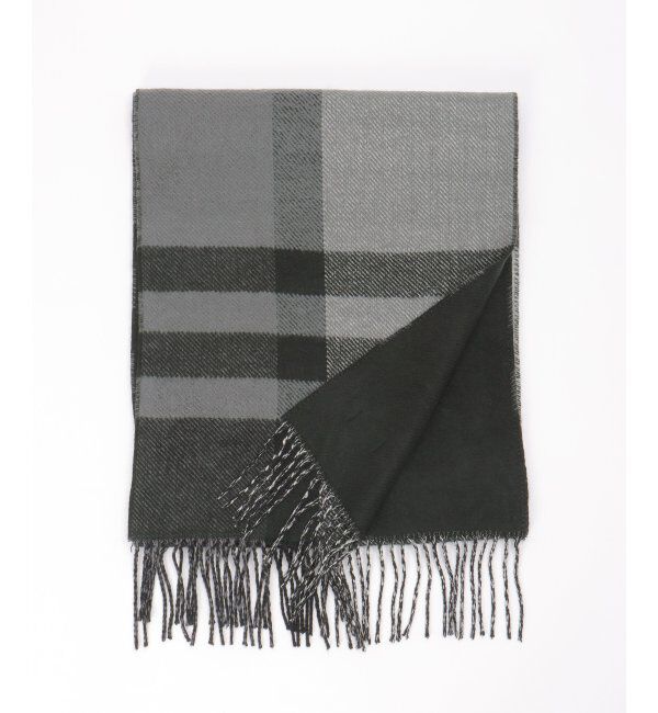 ikka「リバーシブルチェックマフラー」|マフラー|