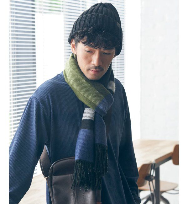 ikka「リバーシブルチェックマフラー」|マフラー|