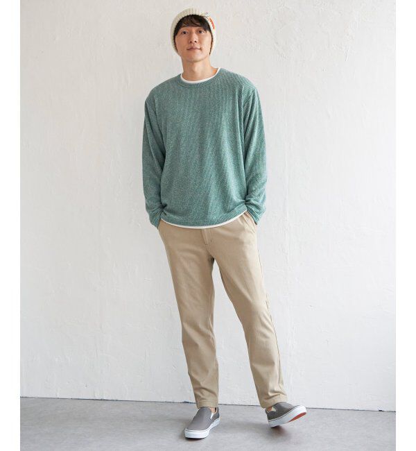 ikka「【2点セット】メランジ畦プルオーバーインナーセット」|パーカー|