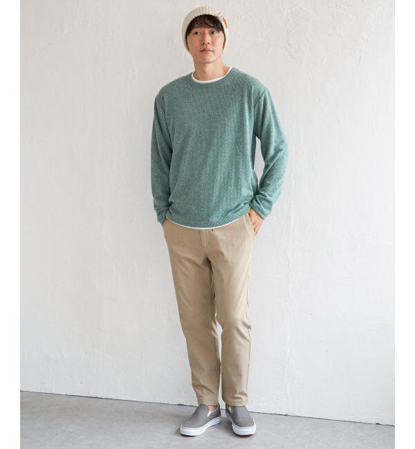 ikka「【2点セット】メランジ畦プルオーバーインナーセット」|パーカー|