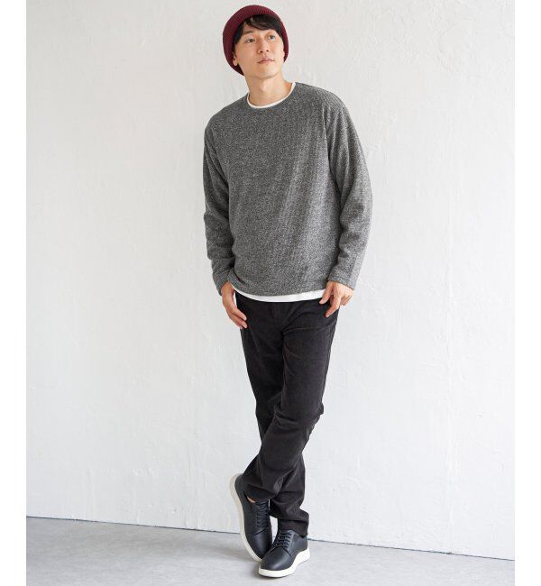 ikka「【2点セット】メランジ畦プルオーバーインナーセット」|パーカー|