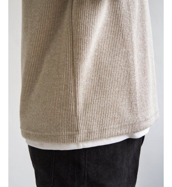 ikka「【2点セット】メランジ畦プルオーバーインナーセット」|パーカー|