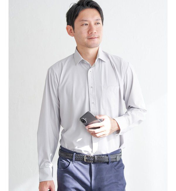 IKKA LOUNGE「【イージーケア／吸水速乾】GOKU楽ワークスイスカラーシャツ」|シャツ・ブラウス|