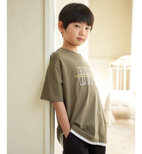 ikka kids「裾レイヤープリントアソートTシャツ（120~160cm）」|Tシャツ・カットソー|