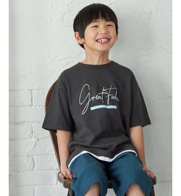 ikka kids「裾レイヤープリントアソートTシャツ（120~160cm）」|Tシャツ・カットソー|