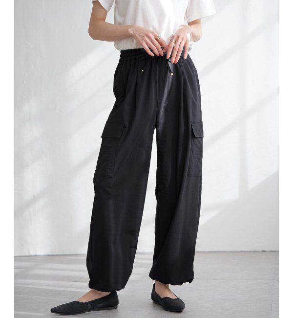 ikka「リップストップカーゴパンツ」|その他|ネイビーブルー