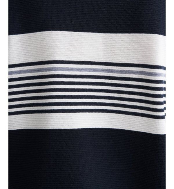 ikka「リップルパネルボーダーTシャツ」|Tシャツ・カットソー|