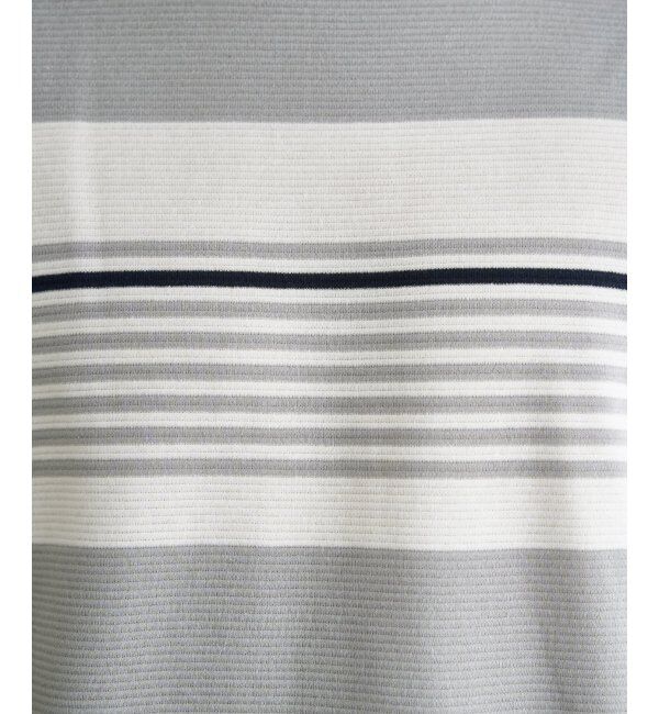 ikka「リップルパネルボーダーTシャツ」|Tシャツ・カットソー|