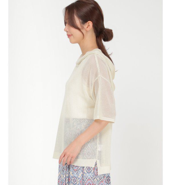 Lbc with Life「ニットメッシュパーカー」|カーディガン|