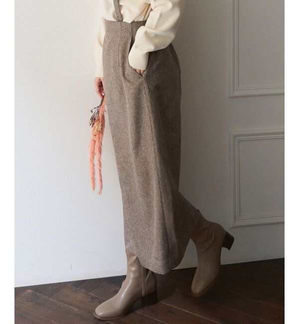 Lbc with Life「【2WAY】ウールライクサス付きIラインスカート」|スカート|