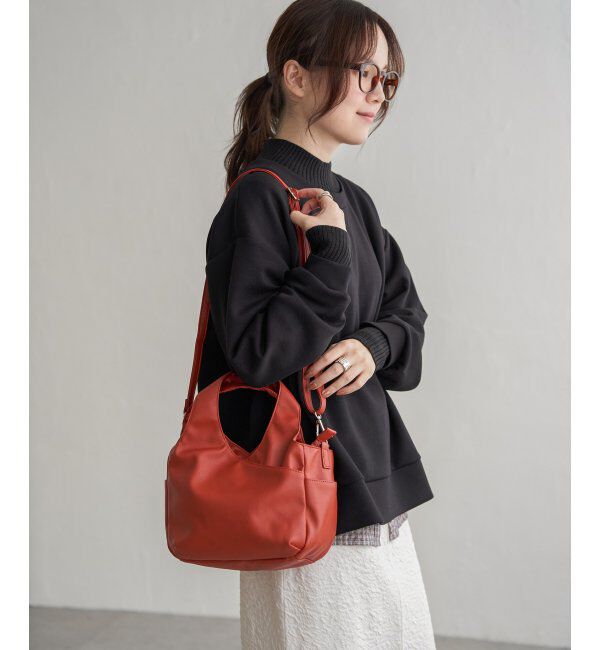 Lbc with Life「フェイクレザークリテバッグミニショルダーバッグ」|その他|テラコッタ