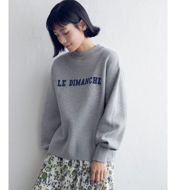 Lbc with Life「スウェットライクロゴニットプルオーバー」|カーディガン|グレイ
