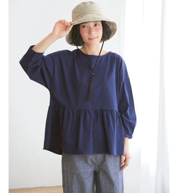 Lbc with Life「ペプラムトップス」|その他|ネイビー
