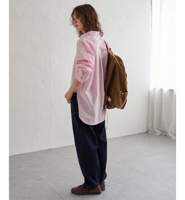 Lbc with Life「シャンブレーロゴ刺繍BIGシャツ」|シャツ・ブラウス|