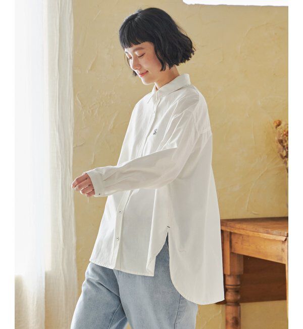 Lbc with Life「シャンブレーロゴ刺繍BIGシャツ」|シャツ・ブラウス|