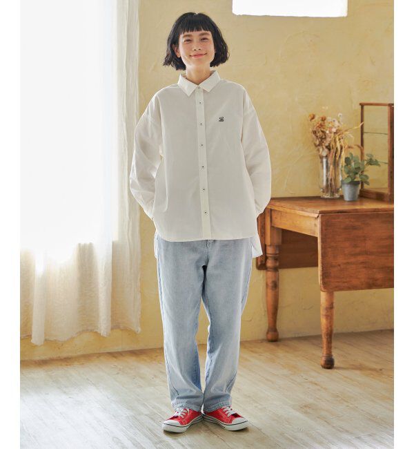 Lbc with Life「シャンブレーロゴ刺繍BIGシャツ」|シャツ・ブラウス|