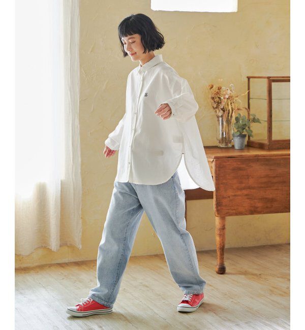 Lbc with Life「シャンブレーロゴ刺繍BIGシャツ」|シャツ・ブラウス|