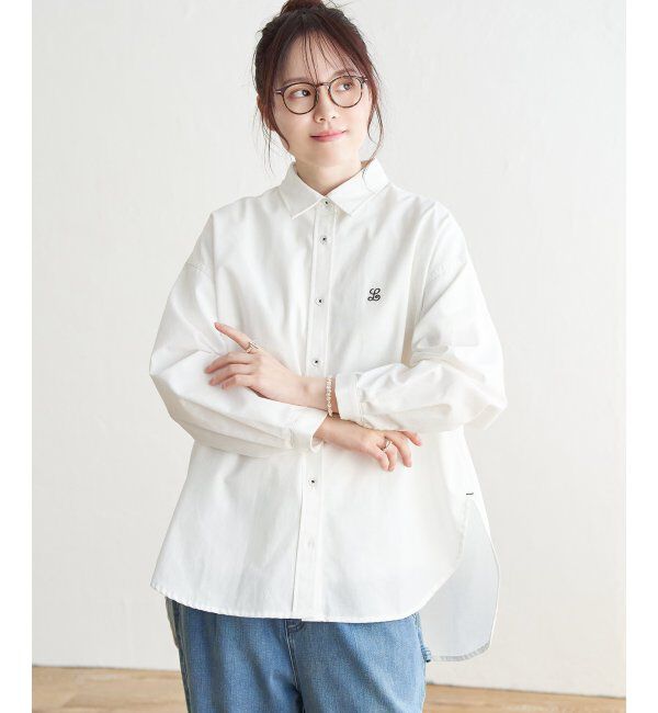 Lbc with Life「シャンブレーロゴ刺繍BIGシャツ」|シャツ・ブラウス|