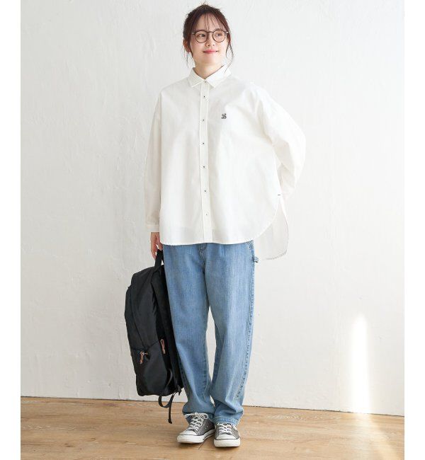 Lbc with Life「シャンブレーロゴ刺繍BIGシャツ」|シャツ・ブラウス|