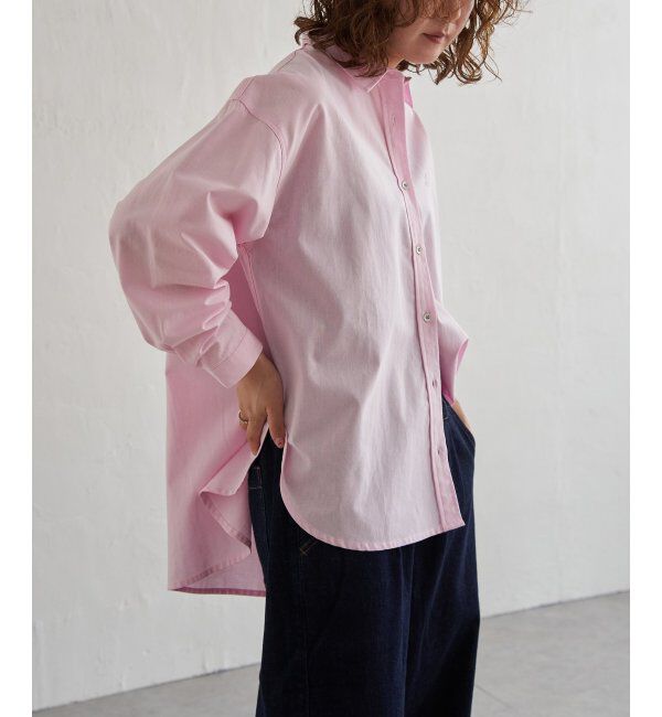 Lbc with Life「シャンブレーロゴ刺繍BIGシャツ」|シャツ・ブラウス|