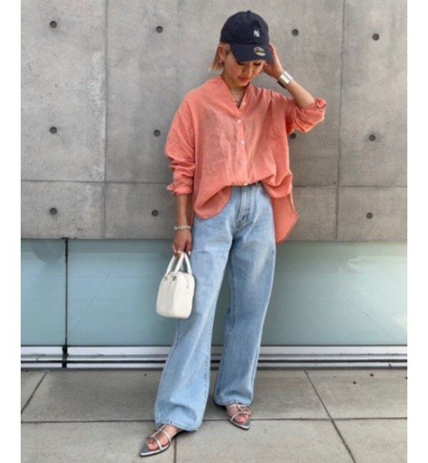 Lbc with Life「リネンコットンバンドカラーシャツ」|シャツ・ブラウス|