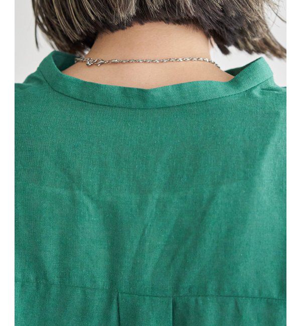 Lbc with Life「リネンコットンバンドカラーシャツ」|シャツ・ブラウス|