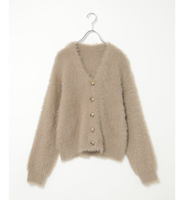 VENCE share style「シャギーニットカーディガン」|カーディガン|ベージュ