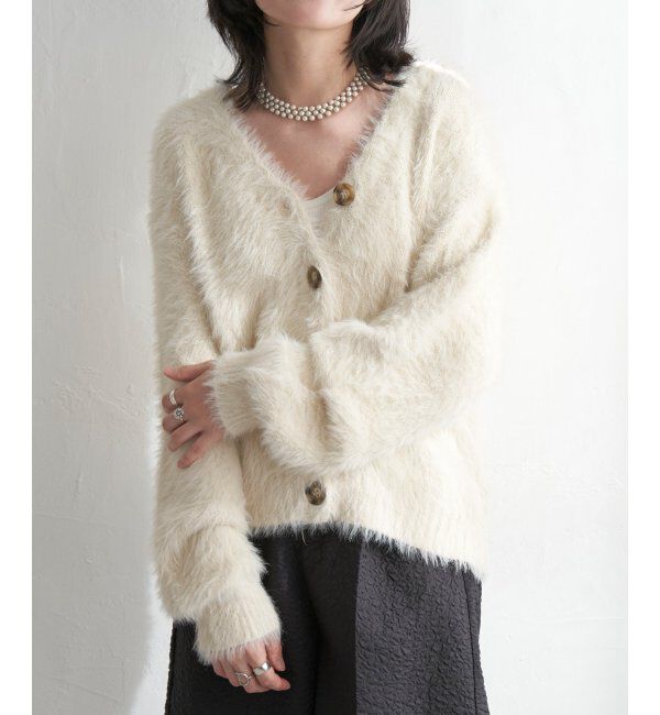 VENCE share style「シャギーニットカーディガン」|カーディガン|