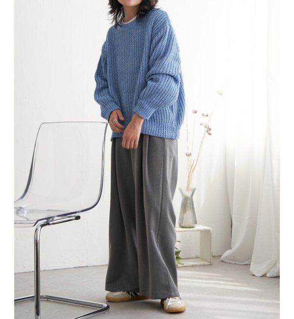 VENCE share style「片畦ミックスモールニット」|ニット・セーター|