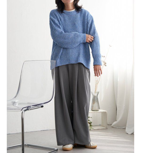 VENCE share style「片畦ミックスモールニット」|ニット・セーター|