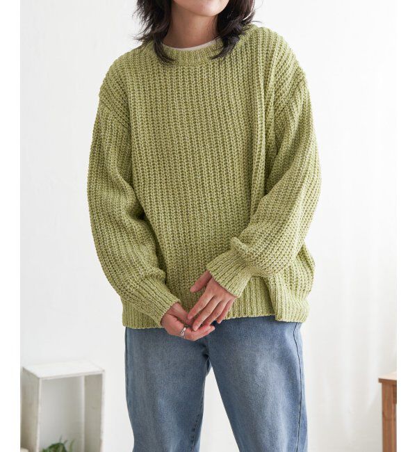 VENCE share style「片畦ミックスモールニット」|ニット・セーター|