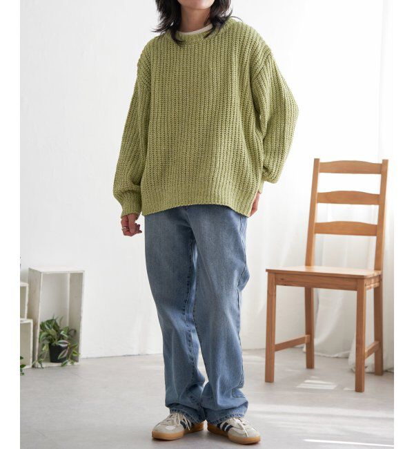 VENCE share style「片畦ミックスモールニット」|ニット・セーター|