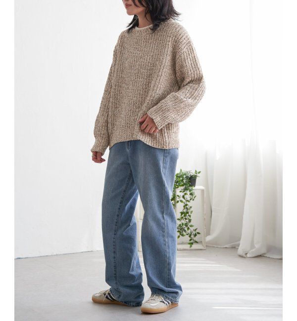 VENCE share style「片畦ミックスモールニット」|ニット・セーター|