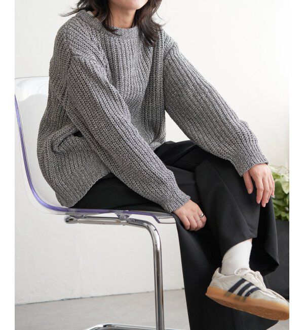 VENCE share style「片畦ミックスモールニット」|ニット・セーター|