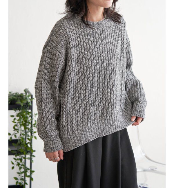 VENCE share style「片畦ミックスモールニット」|ニット・セーター|