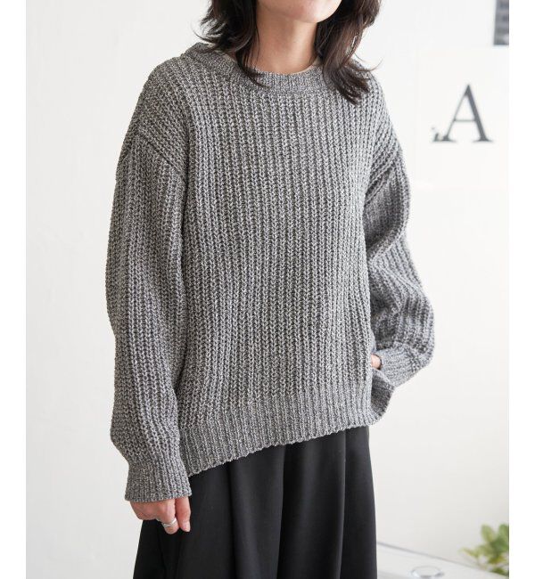 VENCE share style「片畦ミックスモールニット」|ニット・セーター|