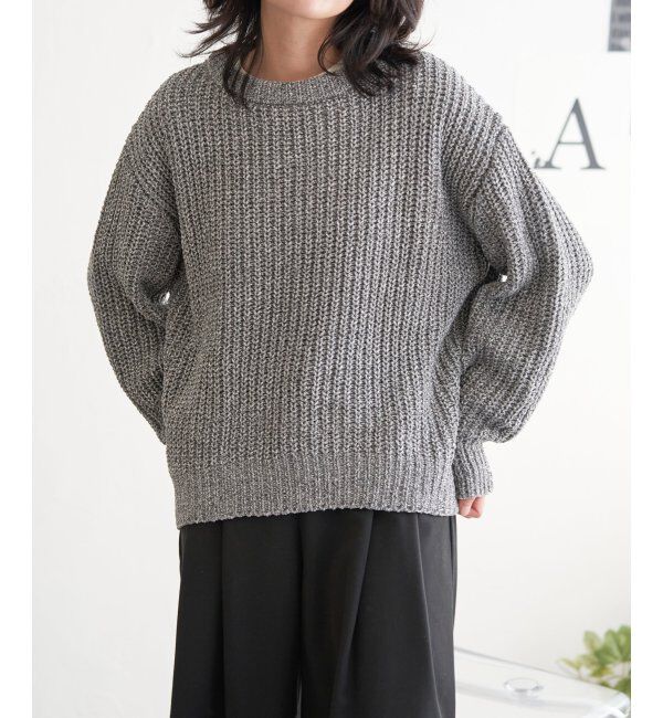 VENCE share style「片畦ミックスモールニット」|ニット・セーター|